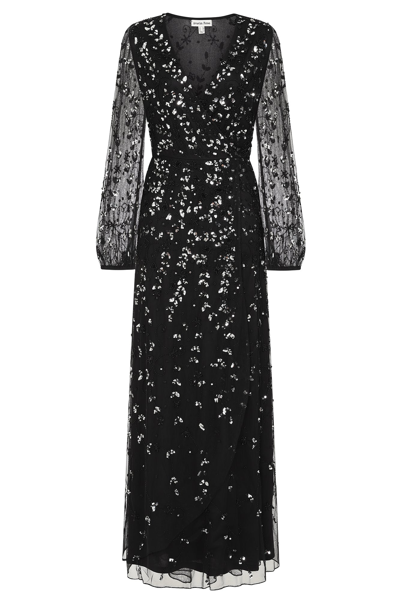 Eleanor Black Sequin Maxi Dress