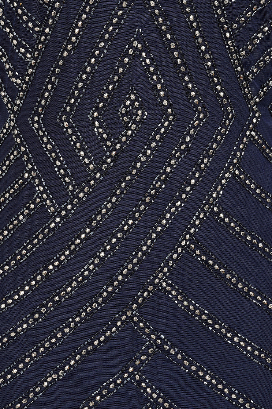 Ellen Navy Embellished Maxi Dress