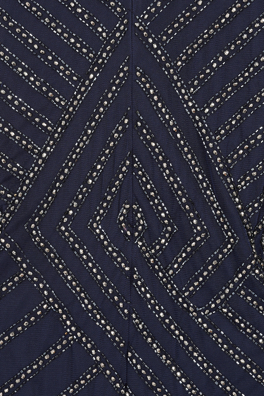 Ellen Navy Embellished Maxi Dress