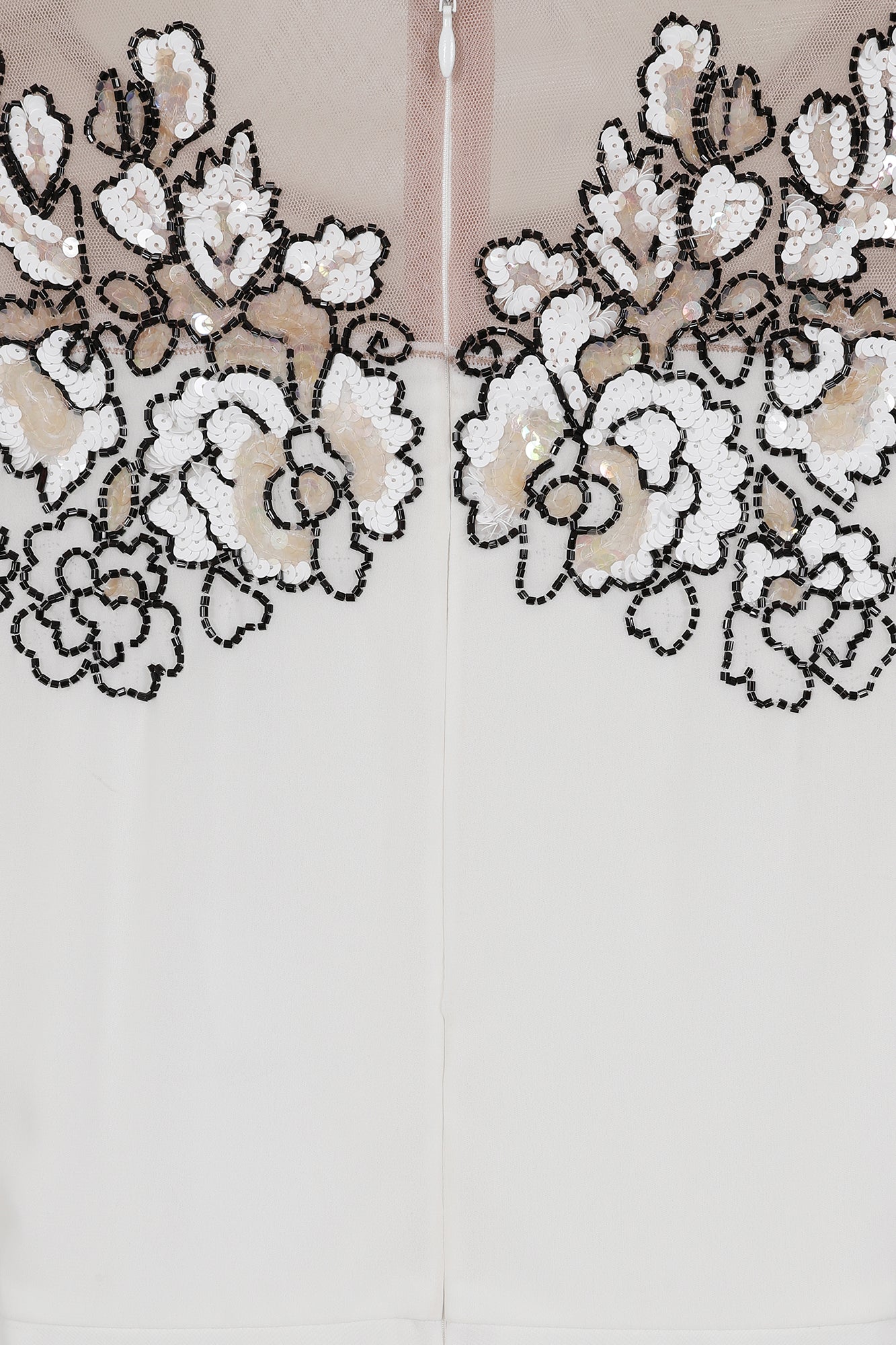 Embelia White Floral Embellished Midi Dress