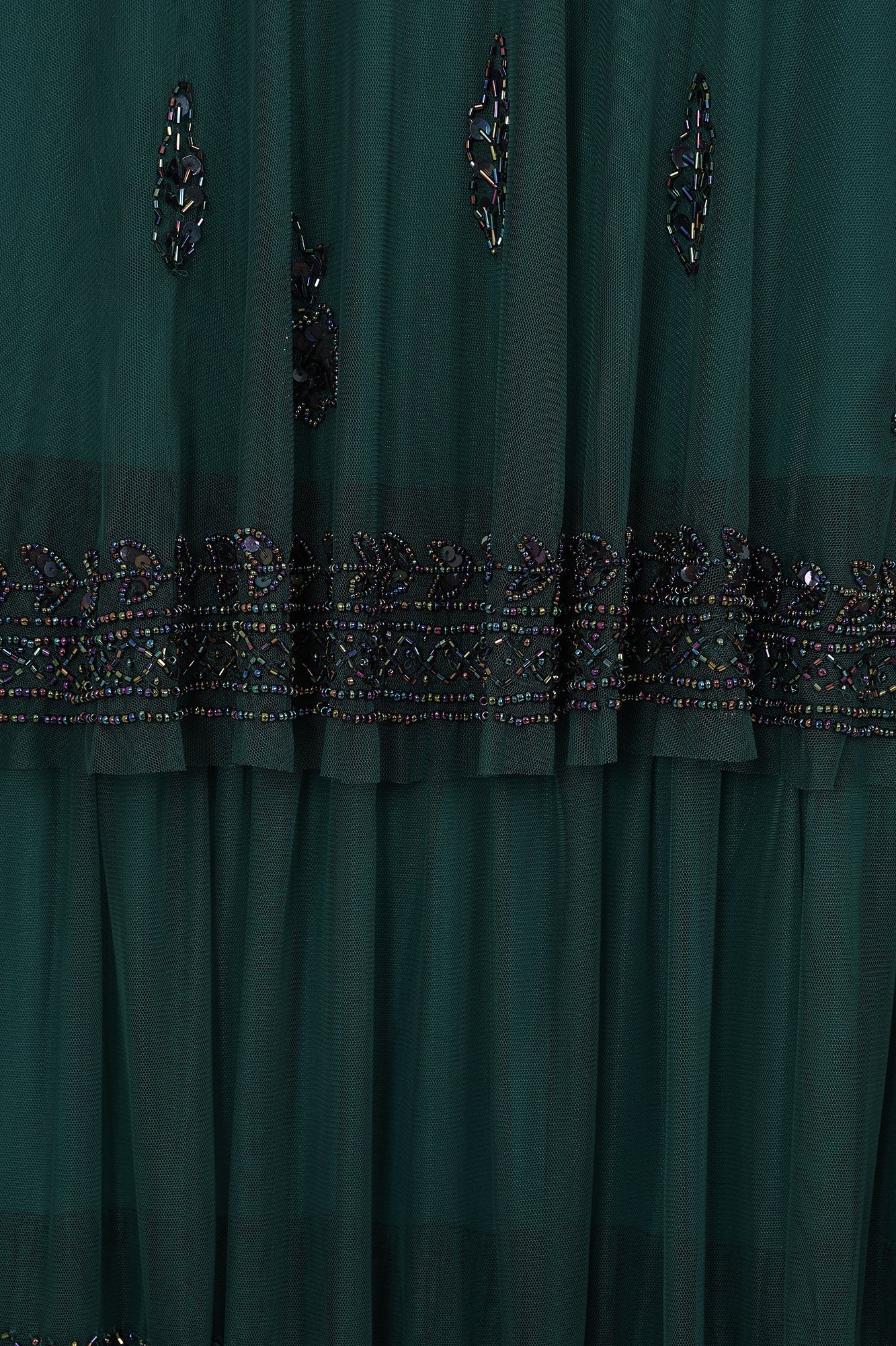 Esmerelda Green Embellished Midi Dress