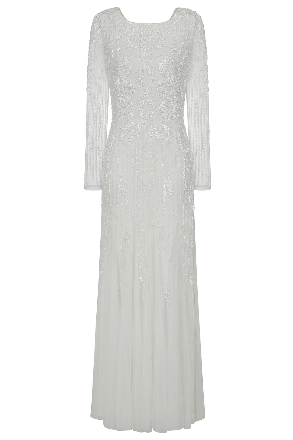 Estella White Embellished Maxi Dress