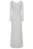 Estella White Embellished Maxi Dress