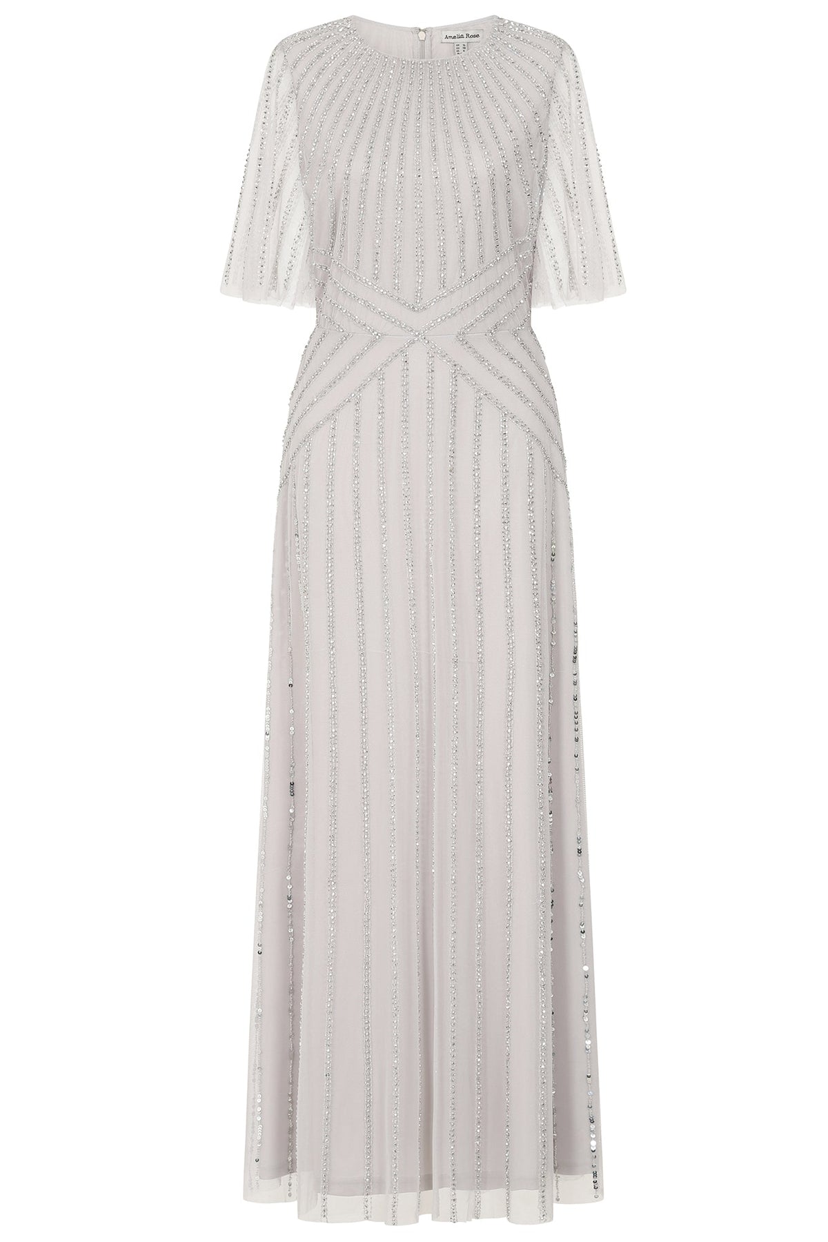 Evelyn Embellished Maxi Dress - Grey