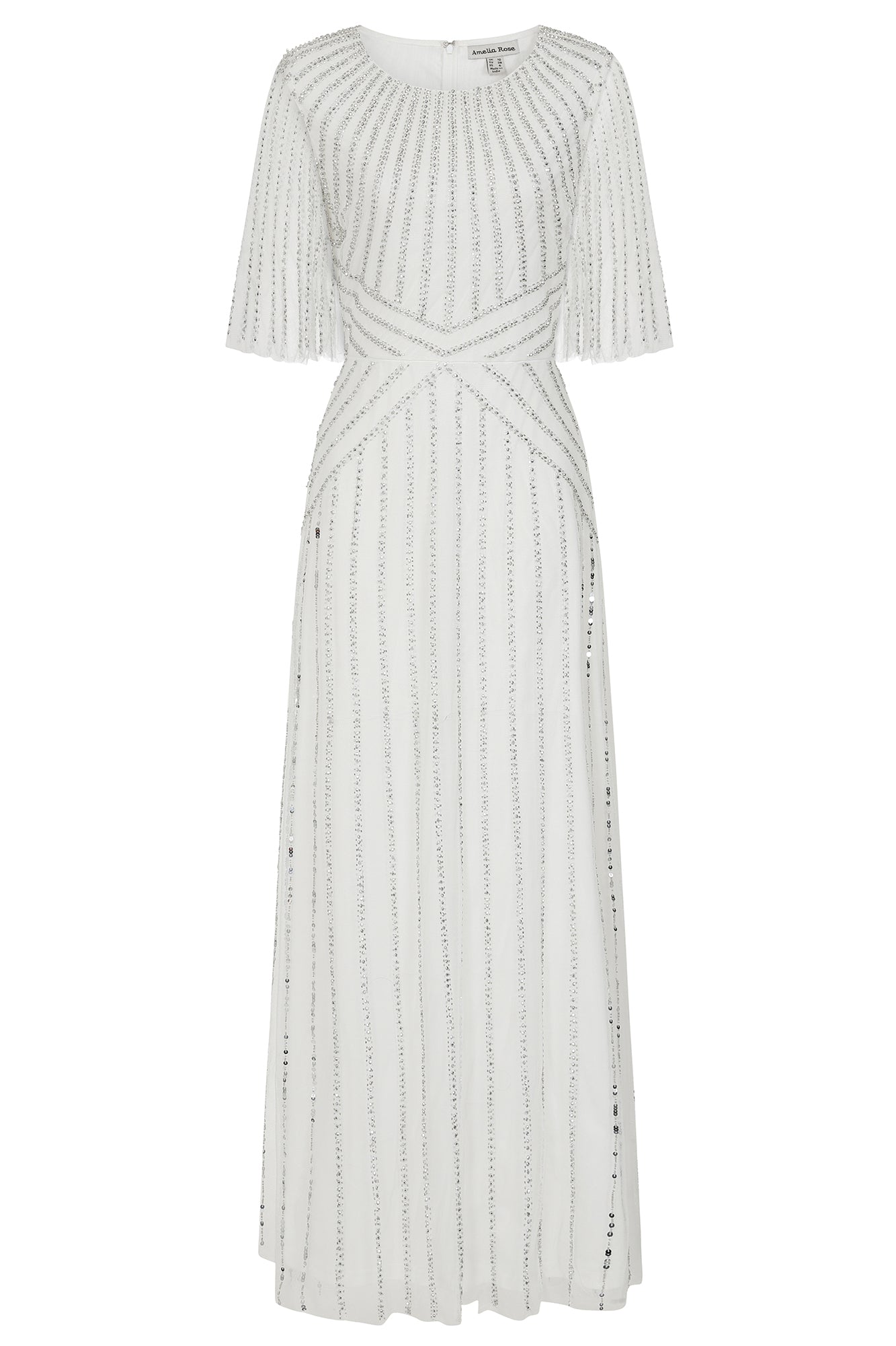 Evelyn Embellished Maxi Dress in White