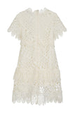 Naya Cream Crochet Lace Dress