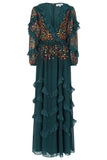 Fearne Green Embroidered Maxi Dress