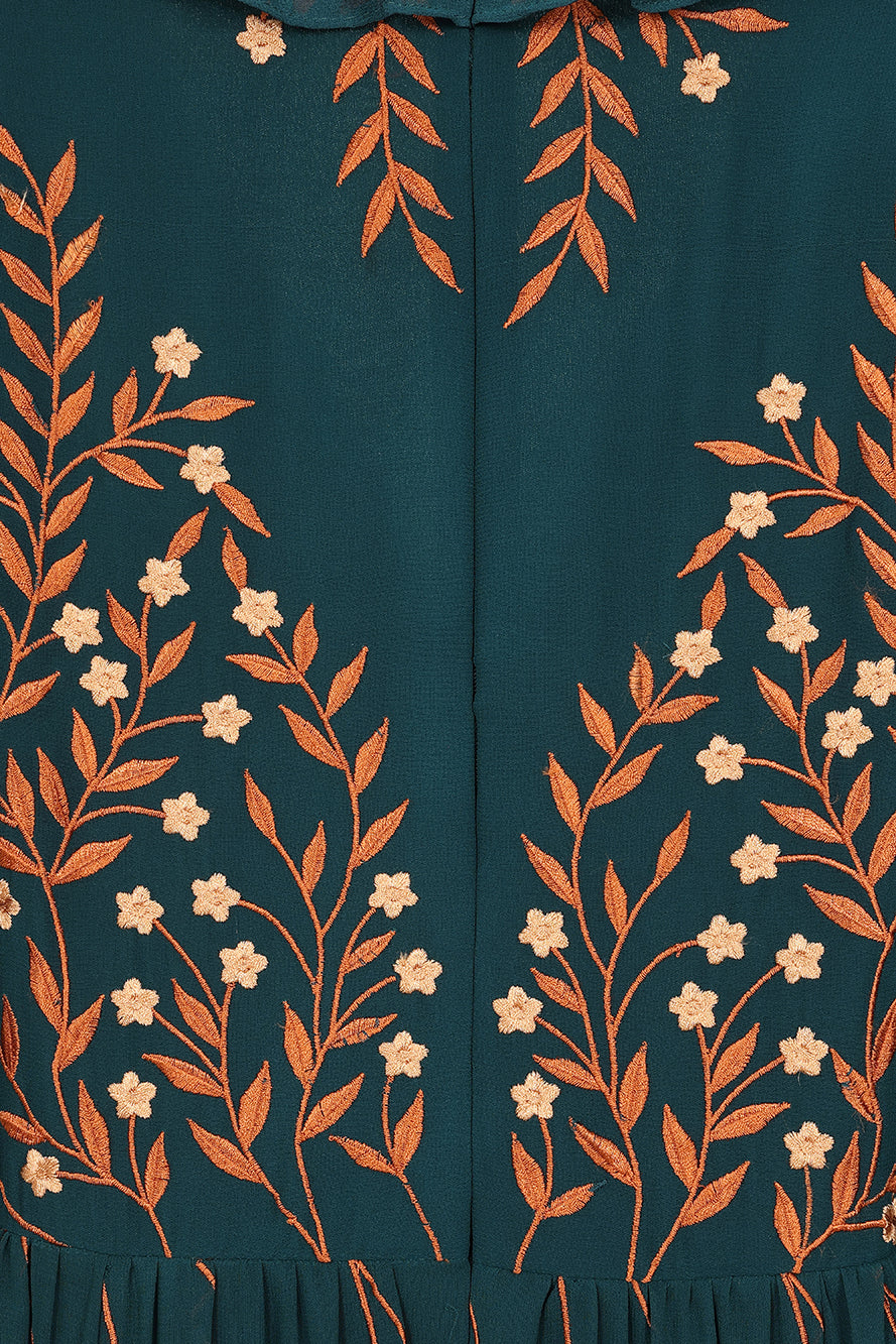 Fearne Green Embroidered Maxi Dress