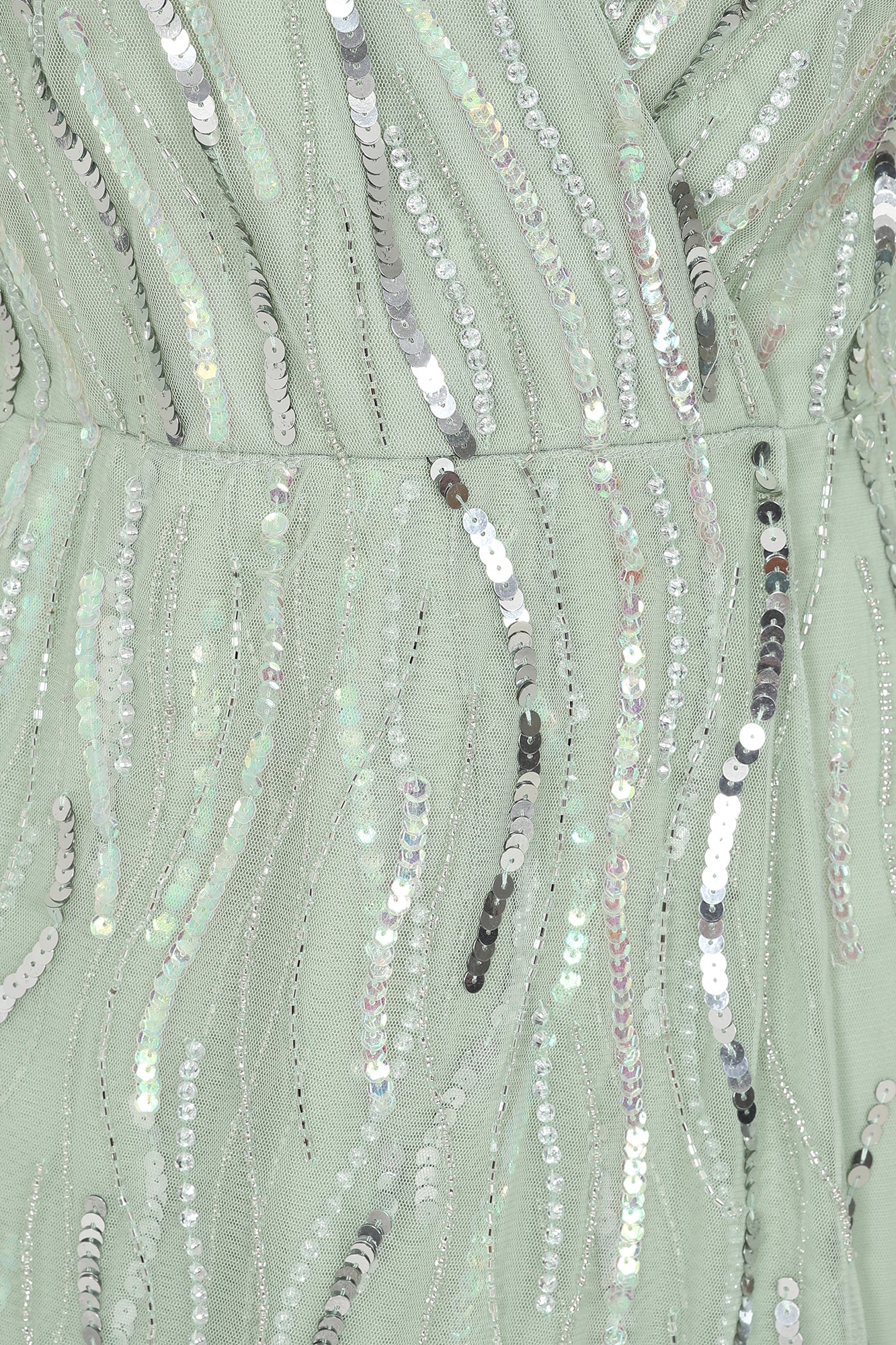 Geneva Green Sequin Midi Dress