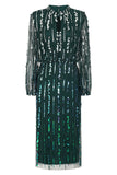 Gianna Green Ombre Sequin Midi Dress