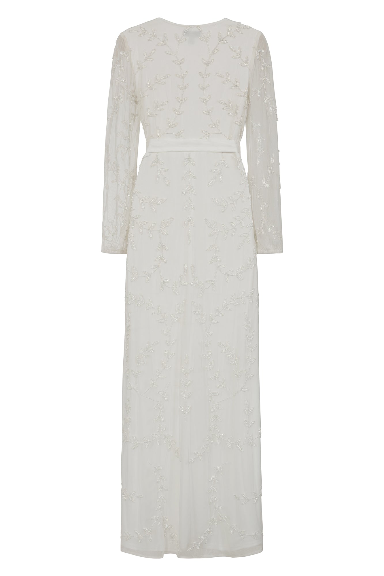 Grace White Embellished Maxi Dress