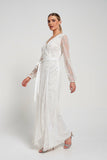 Grace White Embellished Maxi Dress