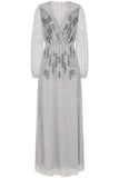 Hannah Grey Embellished Maxi Dress