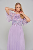 Ianthe Lilac Sequin Maxi Dress