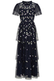 Jemima Floral Maxi Dress in Navy