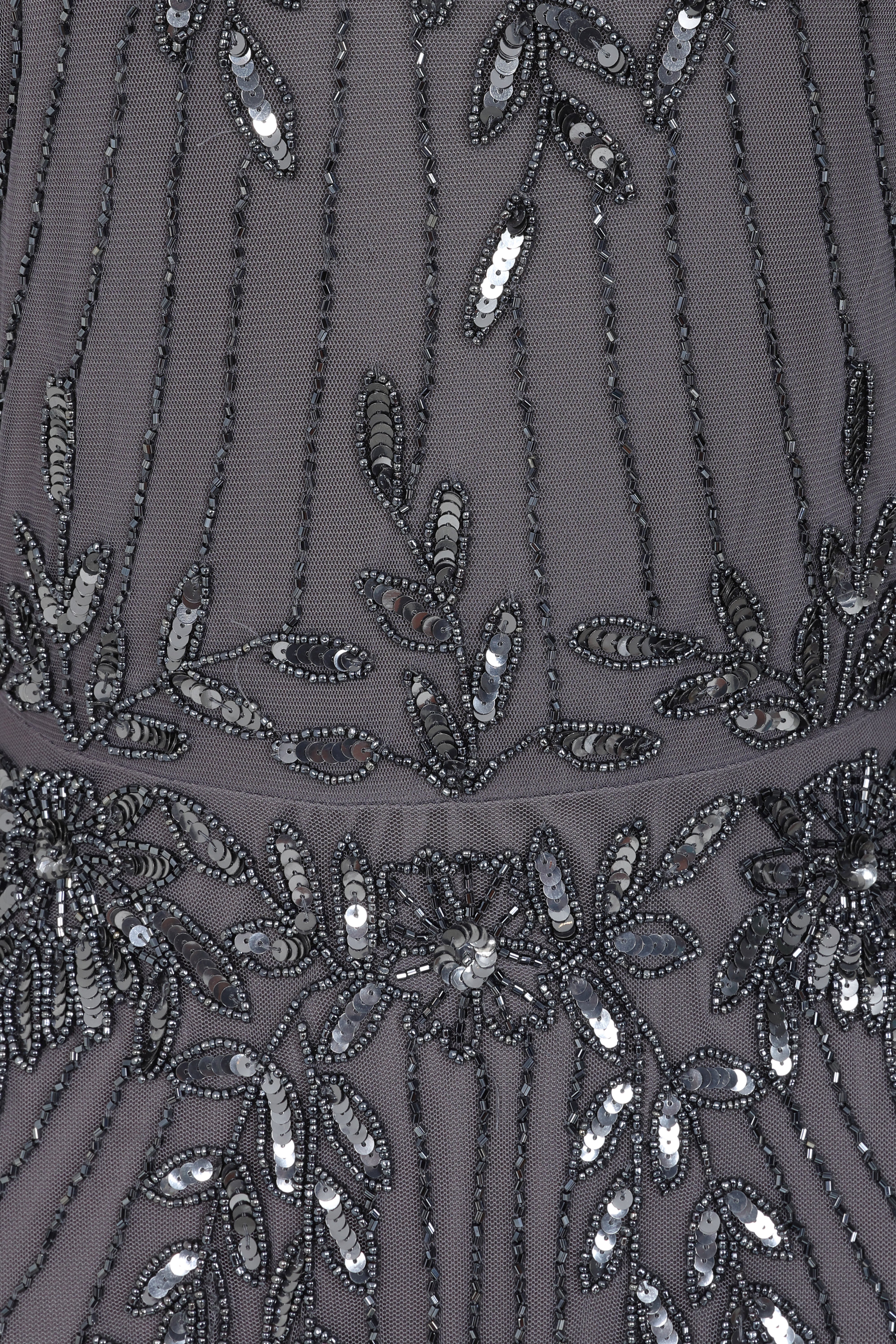 Jora Charcoal Embellished Maxi Dress
