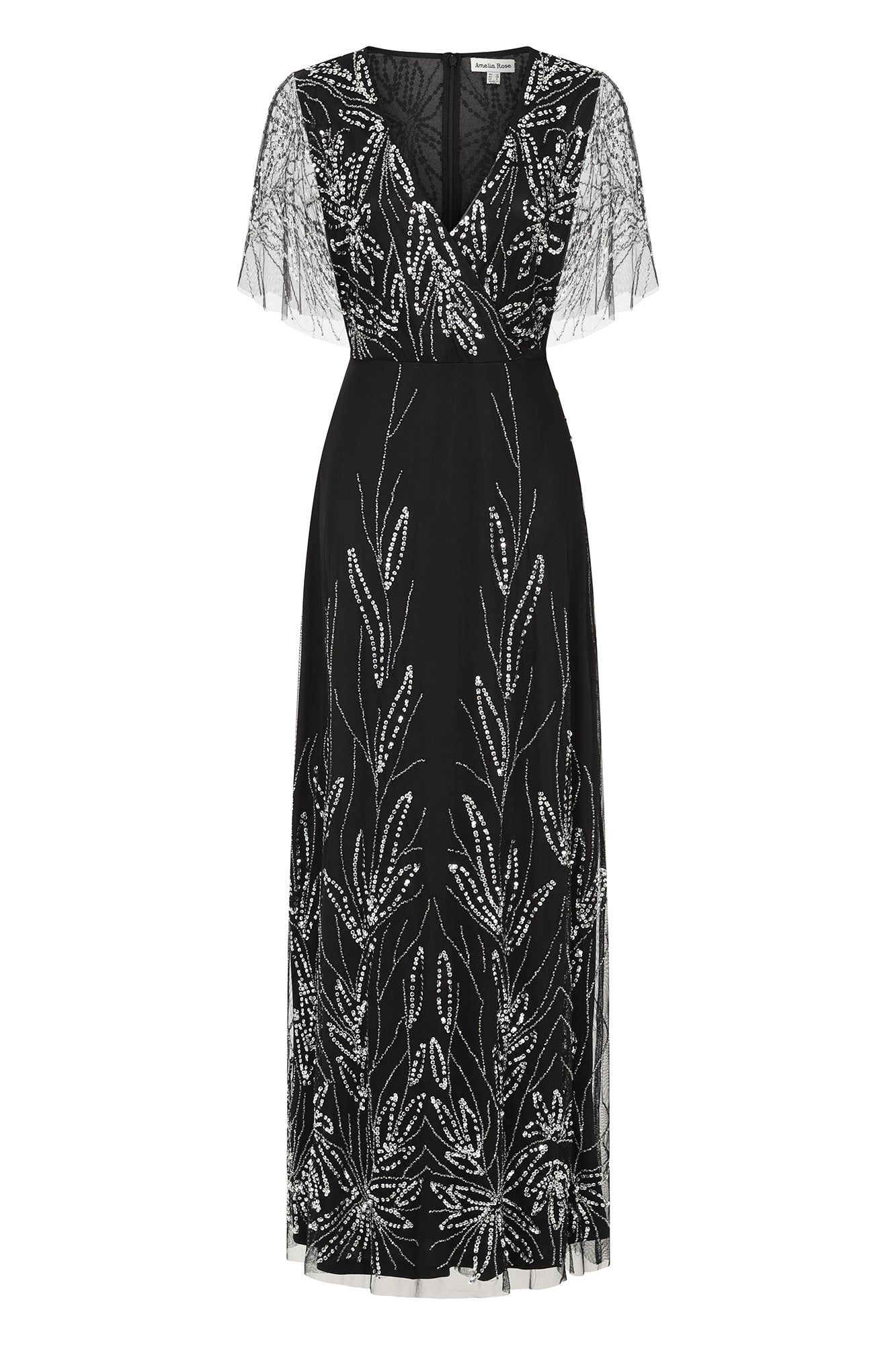 Josephine Black Embellished Maxi Dress