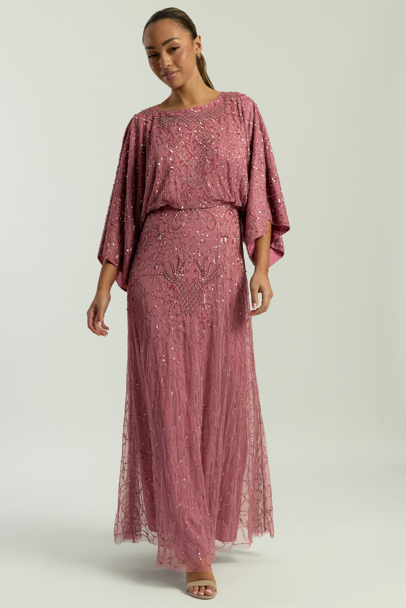Judith rose embellished maxi dress