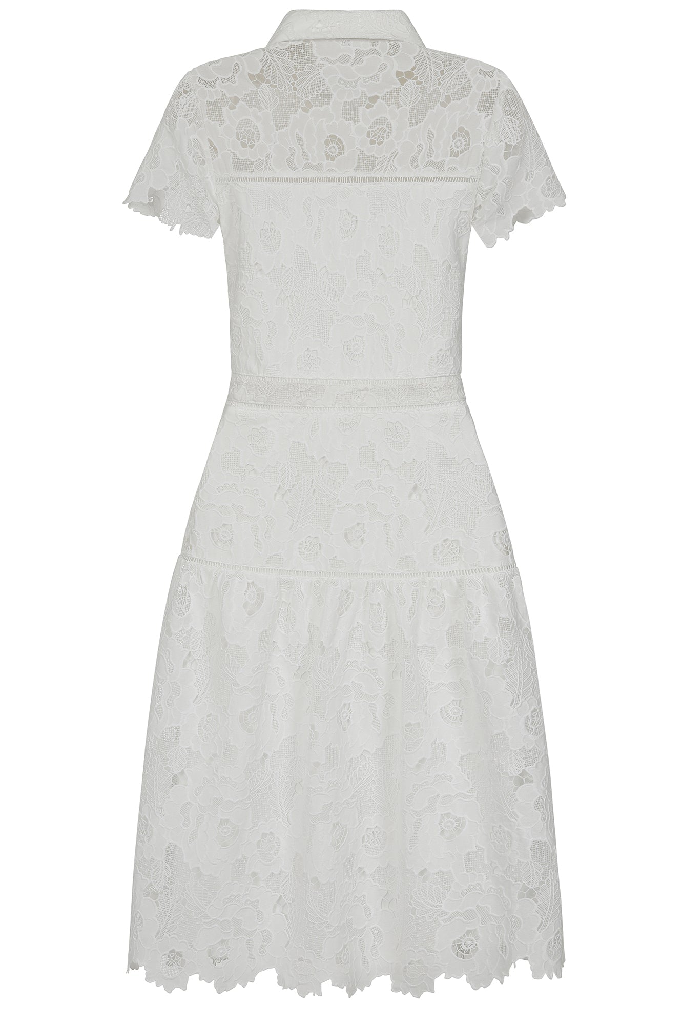 Kalina White Lace Shirt Dress 