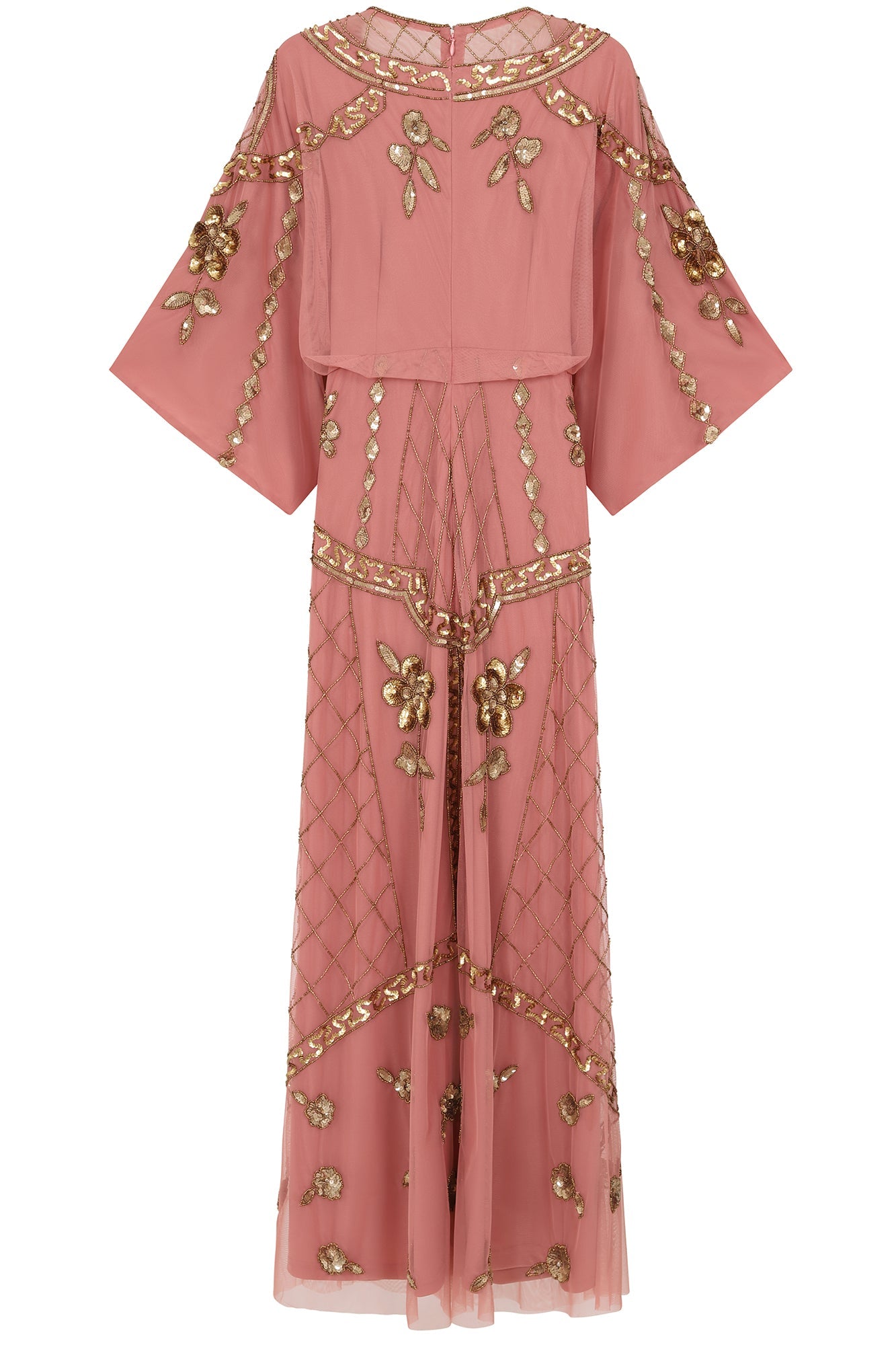 Kassia Blush Embellished Maxi Dress