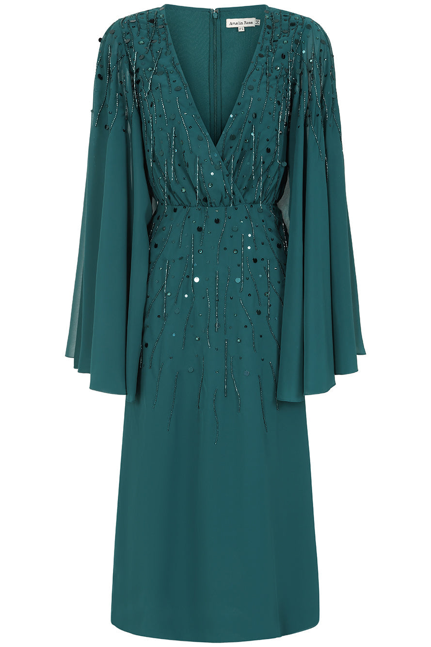 Katherine Green Embellished Midi Dress