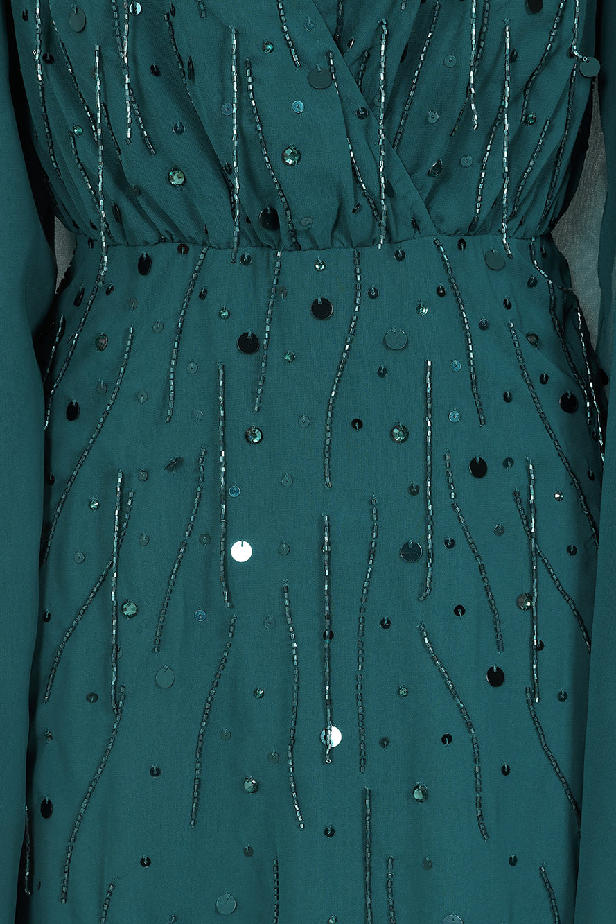 Katherine Green Embellished Midi Dress