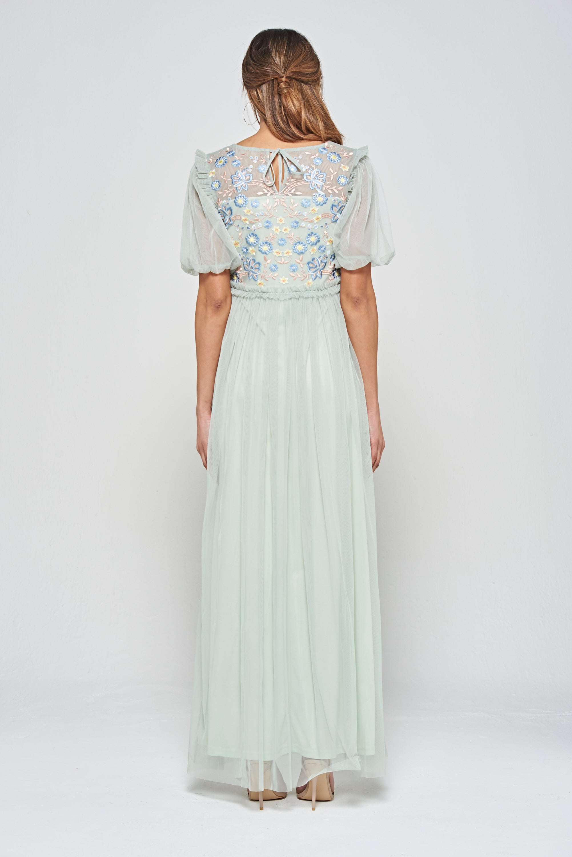 Laraline Green Floral Maxi Dress