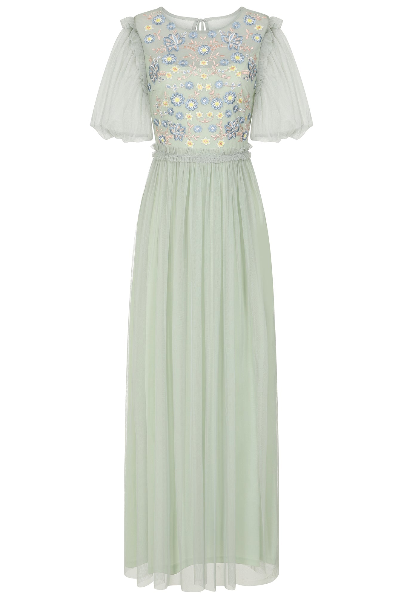 Laraline Green Floral Maxi Dress