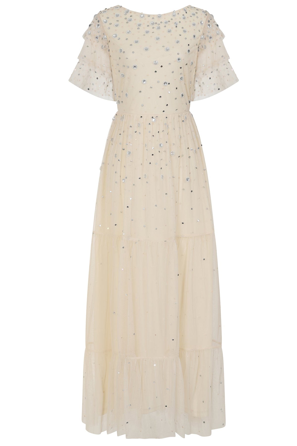 Linda Embellished Maxi Dress - Cream