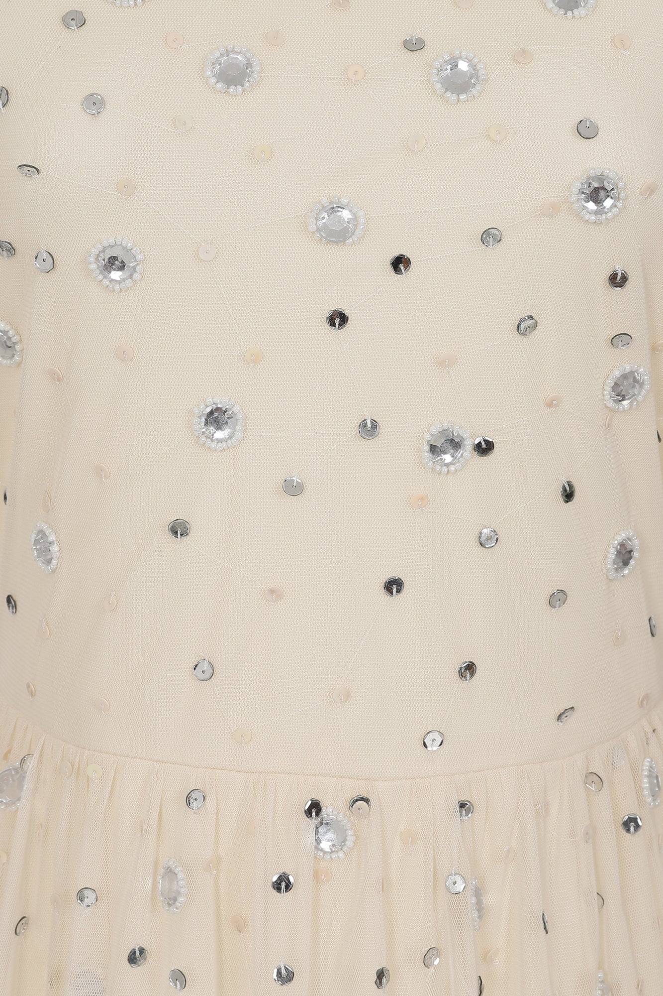 Linda Embellished Maxi Dress - Cream