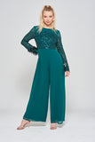 Lori Embellished Jumpsuit - Deep Teal