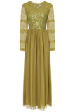 Lorna Sequin Maxi Dress - Willow Green