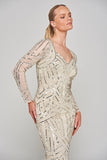 Lorraine Embellished Maxi Dress - Champagne