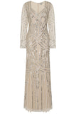 Lorraine Embellished Maxi Dress - Champagne