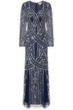 Lorraine Embellished Maxi Dress - Navy