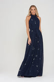 Lucille Navy Embellished Maxi Dress