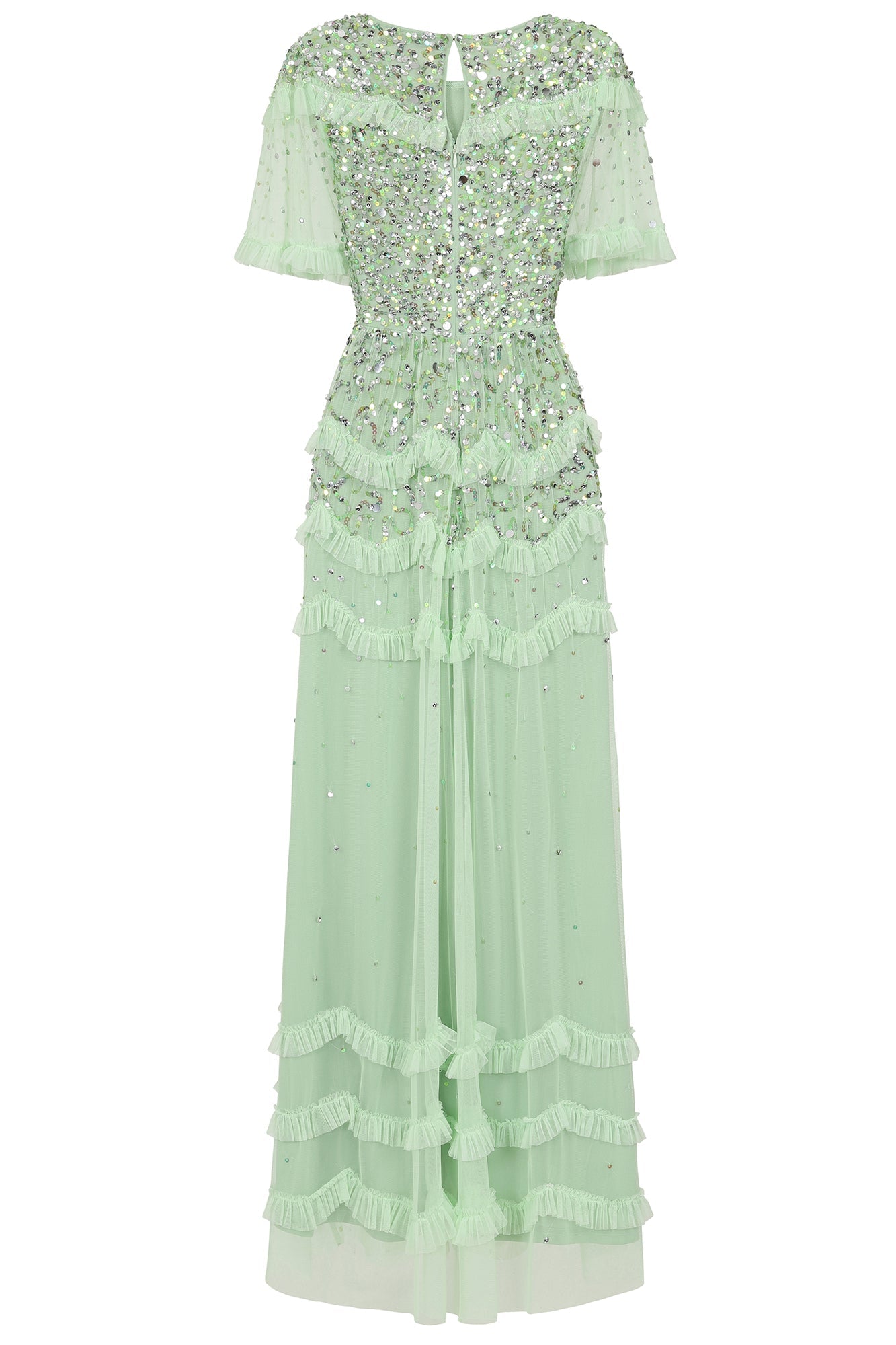 Lydia Sequin Maxi Dress - Green