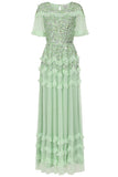 Lydia Sequin Maxi Dress - Green