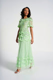 Lydia Sequin Maxi Dress - Green