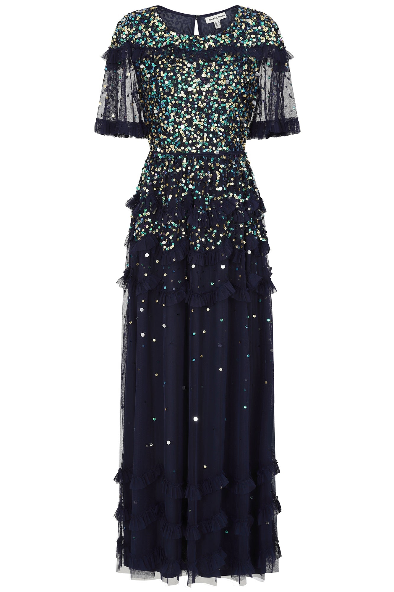 Lydia Sequin Maxi Dress - Navy