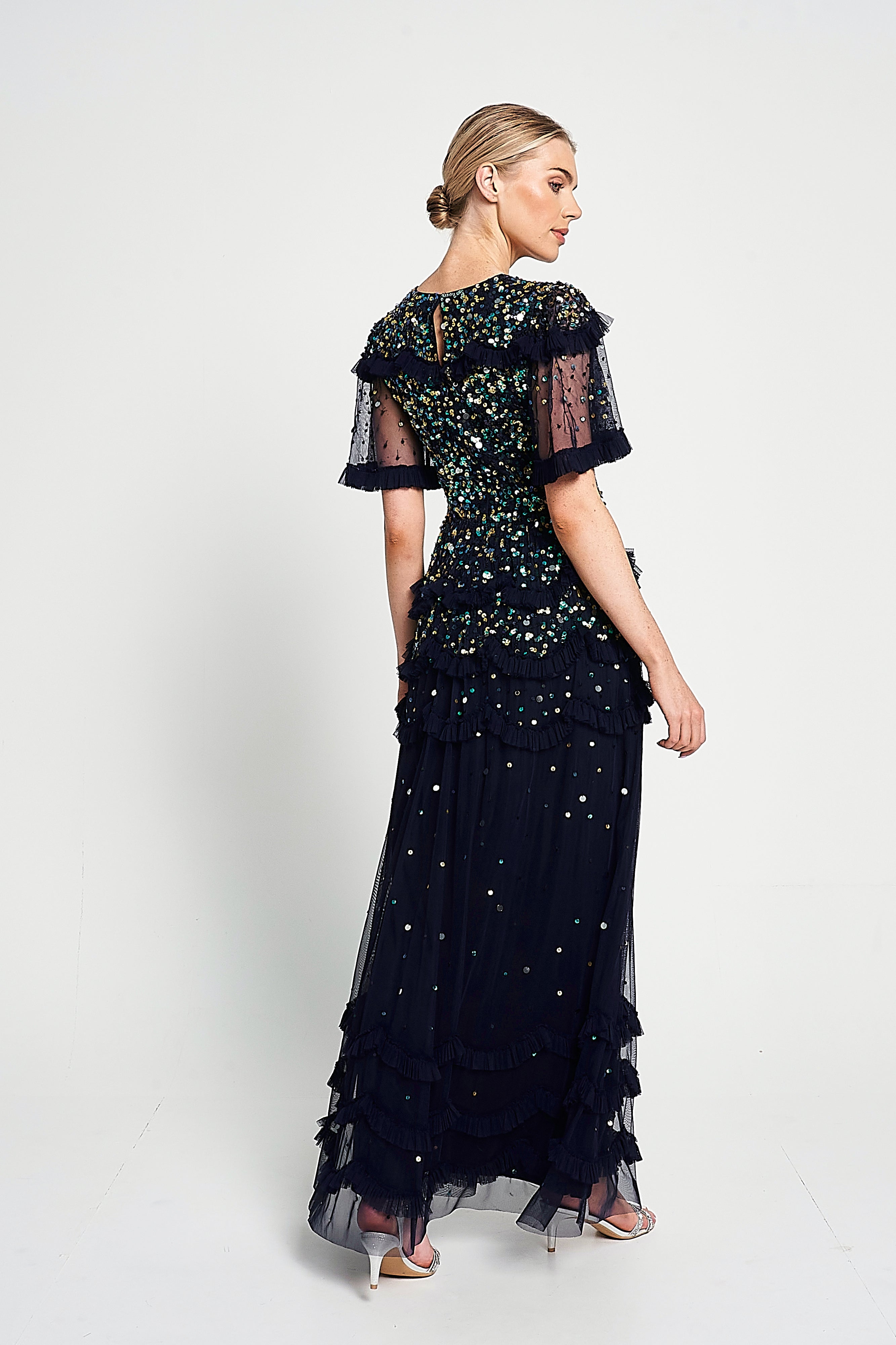 Lydia Sequin Maxi Dress - Navy