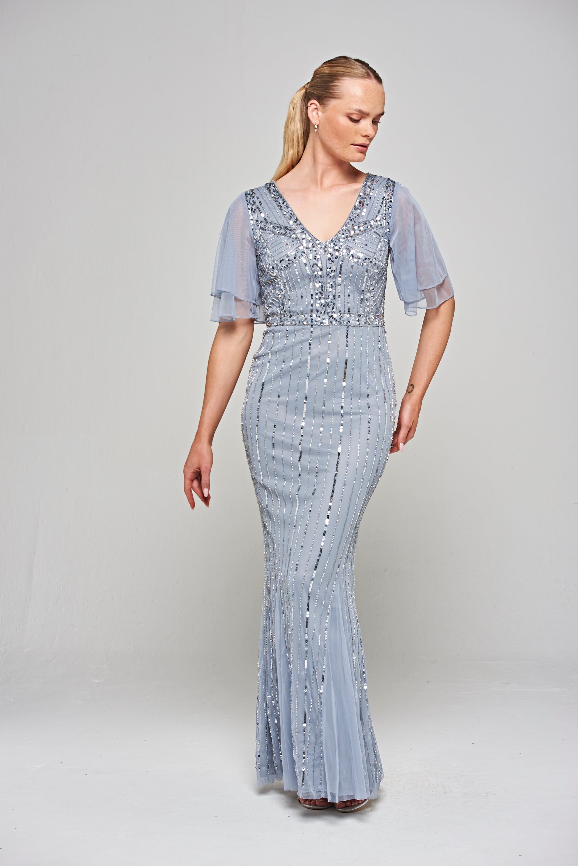 Lynda Grey Embellished Maxi Dress