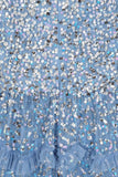 Lynne Sequin Midi Dress - Powder Blue