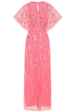 Mabel Embellished Maxi Dress - Strawberry Pink