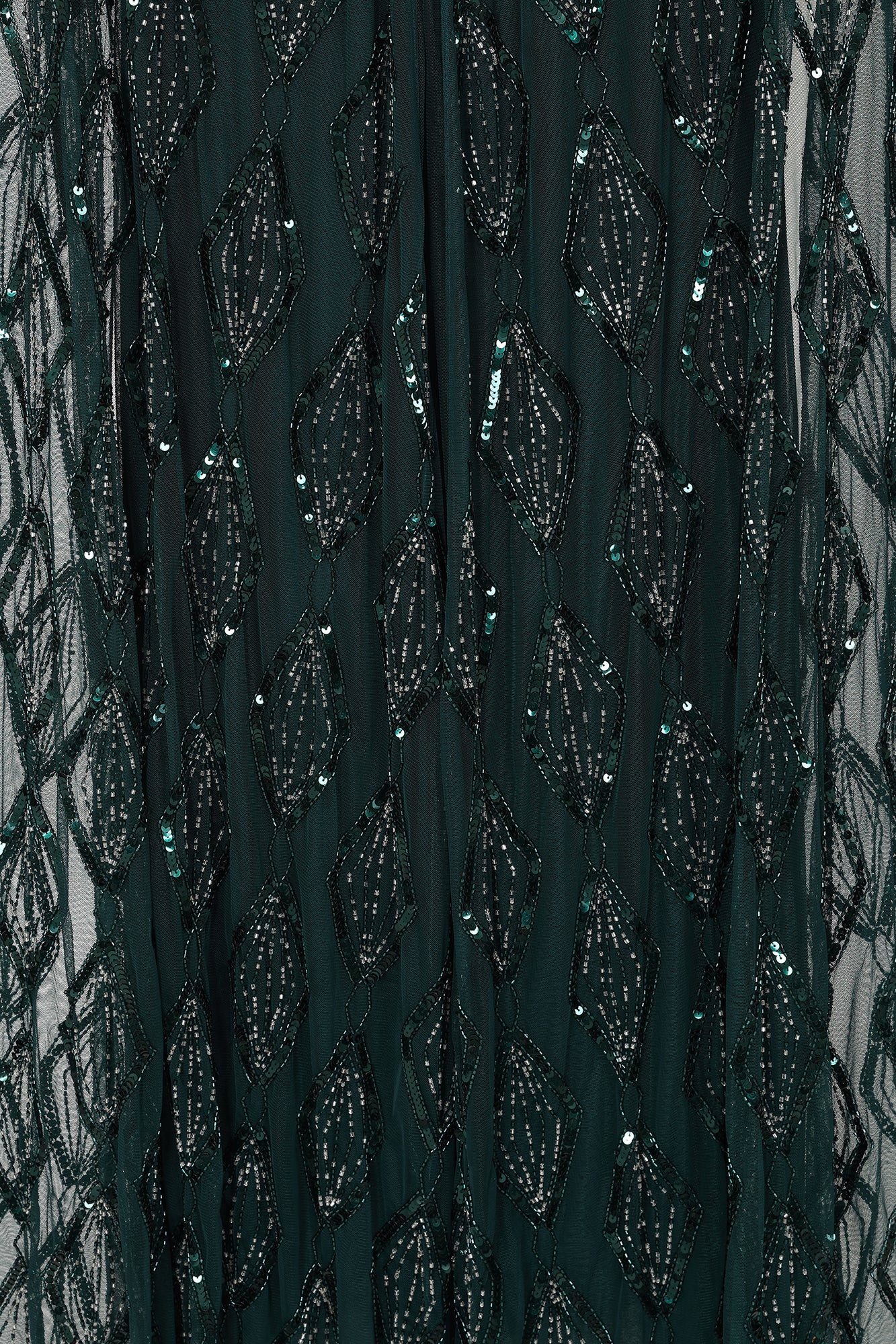 Mae Teal Green Embellished Cape Sleeve Maxi Dress