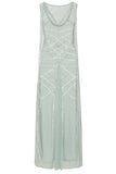 Marcia Aqua Sequin Maxi Dress