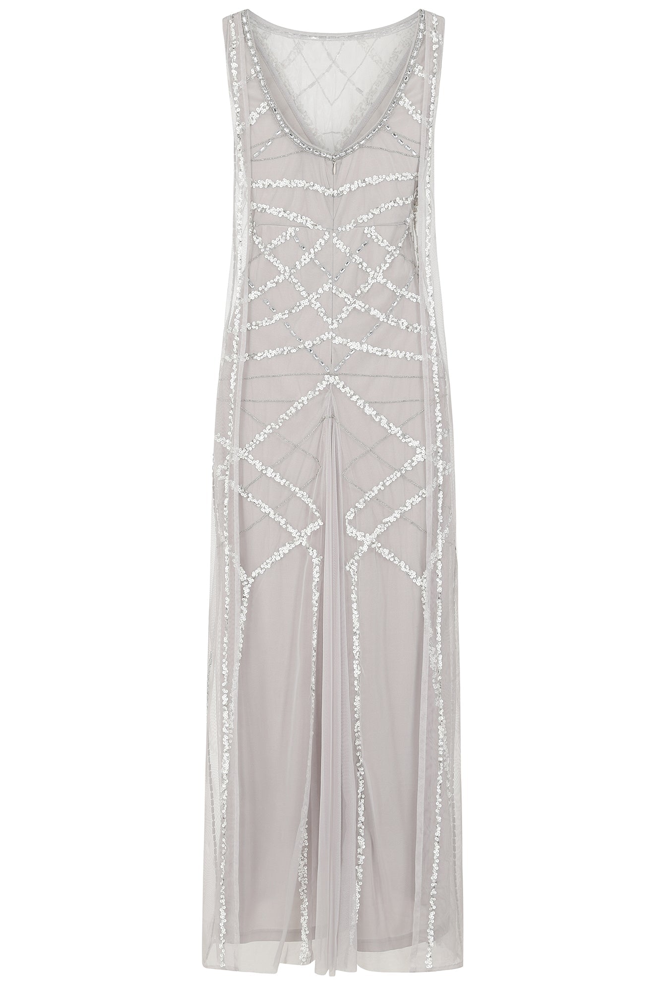 Marcia Sequin Maxi Dress in Grey