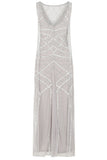 Marcia Sequin Maxi Dress in Grey