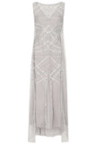 Marcia Sequin Maxi Dress in Grey