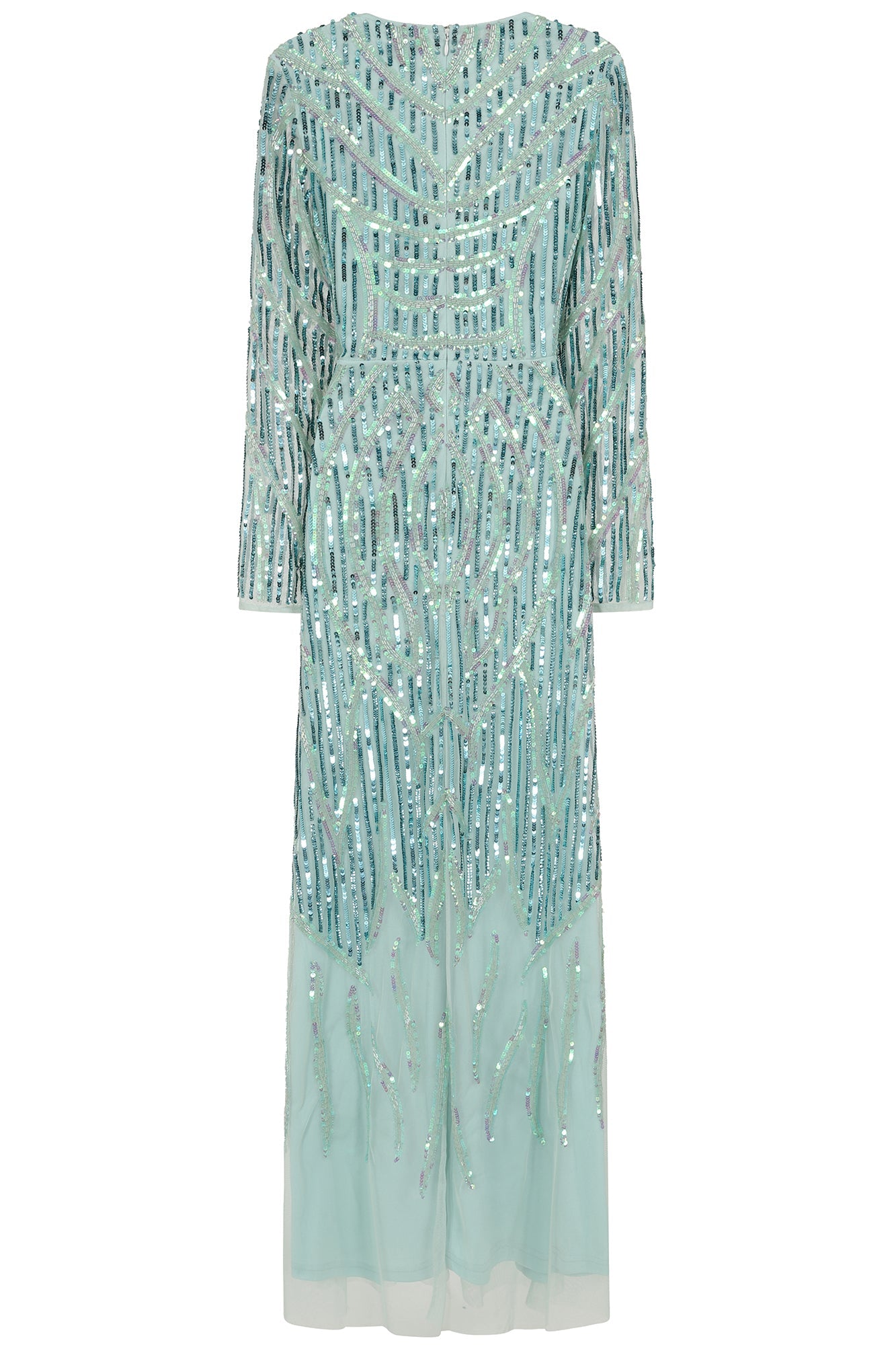 Marina Aqua Embellished Maxi Dress